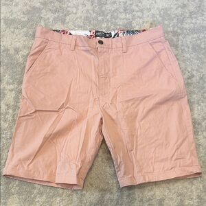 Free Planet Men's Light Pink Flat Front Shorts